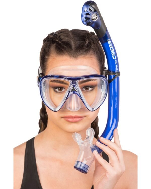 Combo Cressi Ikarus & Orion Dry, Buceo, Snorkeling, Azul - Image 2